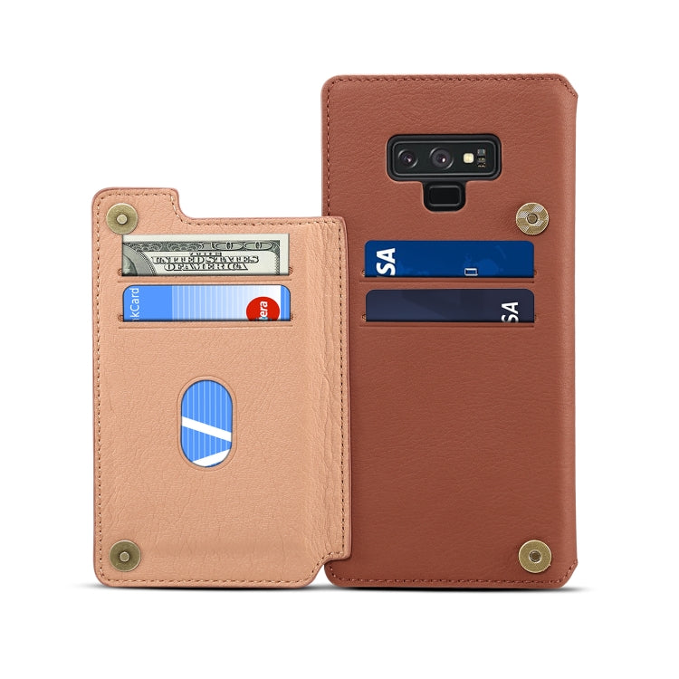 For Galaxy Note9 Denior V4 Luxury Car Cowhide Horizontal Flip Leather Case with Holder & Card Slots & Wallet