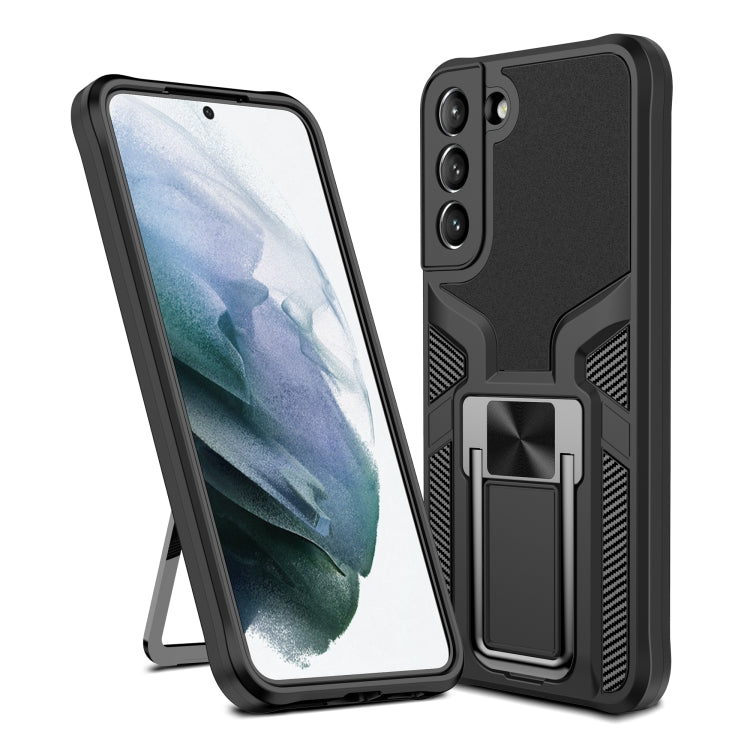 For Samsung Galaxy S22 5G Armor 2 in 1 PC + TPU Magnetic Phone Case