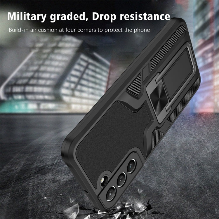 For Samsung Galaxy S22 5G Armor 2 in 1 PC + TPU Magnetic Phone Case