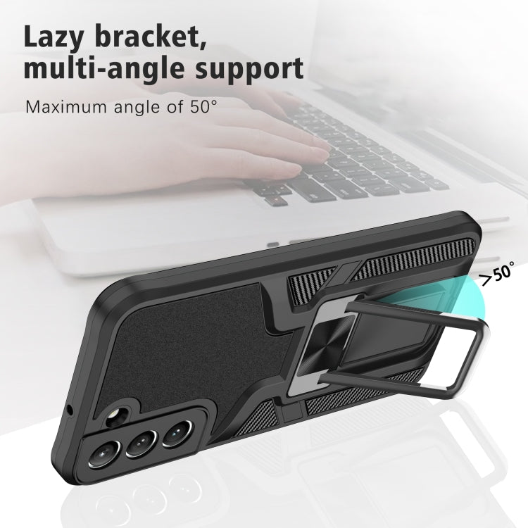 For Samsung Galaxy S22 5G Armor 2 in 1 PC + TPU Magnetic Phone Case