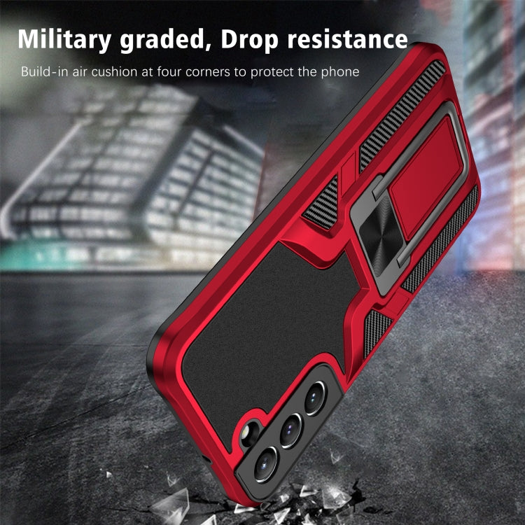 For Samsung Galaxy S22 5G Armor 2 in 1 PC + TPU Magnetic Phone Case