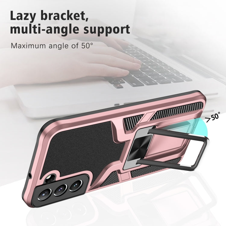 For Samsung Galaxy S22 5G Armor 2 in 1 PC + TPU Magnetic Phone Case