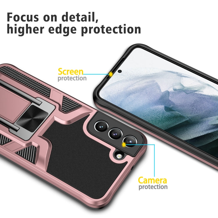 For Samsung Galaxy S22 5G Armor 2 in 1 PC + TPU Magnetic Phone Case