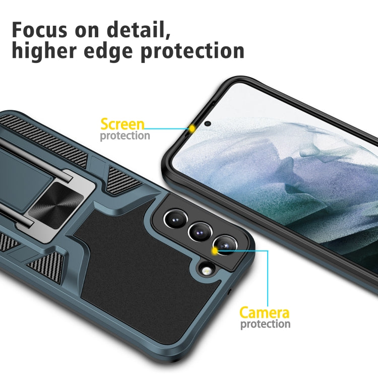 For Samsung Galaxy S22 5G Armor 2 in 1 PC + TPU Magnetic Phone Case