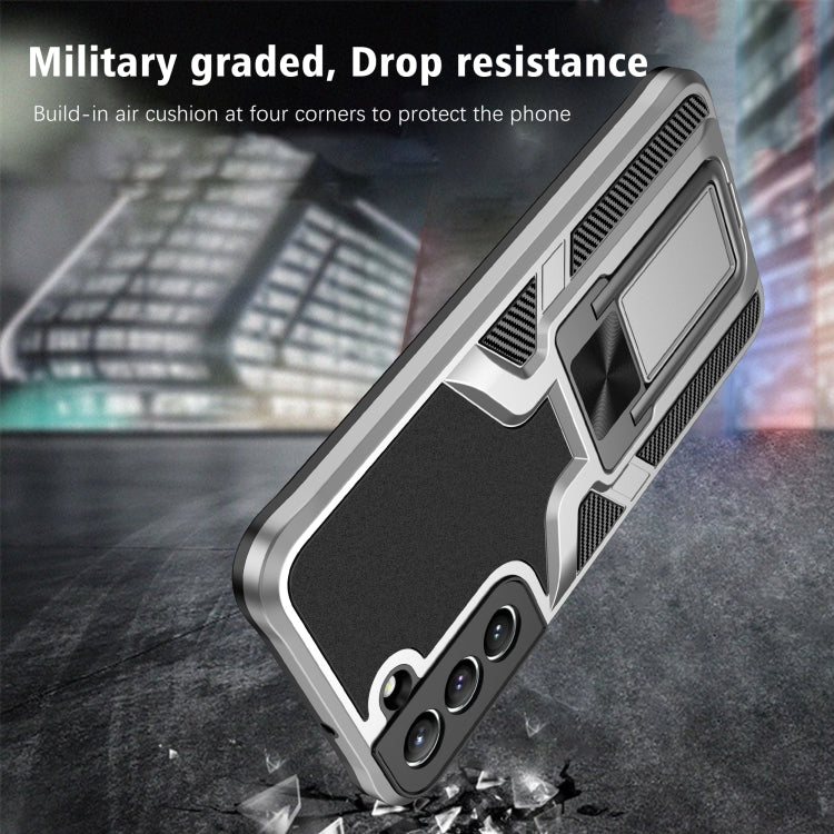 For Samsung Galaxy S22 5G Armor 2 in 1 PC + TPU Magnetic Phone Case