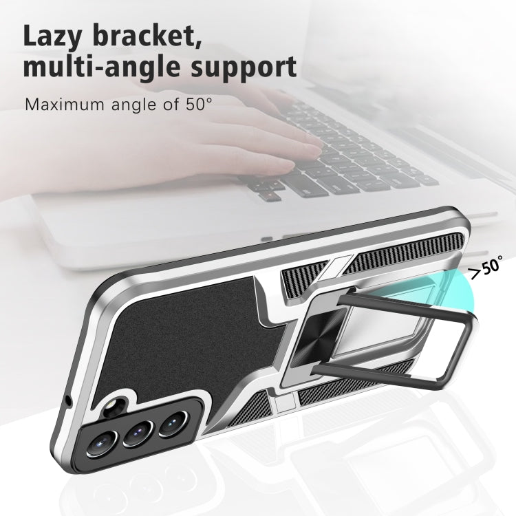 For Samsung Galaxy S22 5G Armor 2 in 1 PC + TPU Magnetic Phone Case