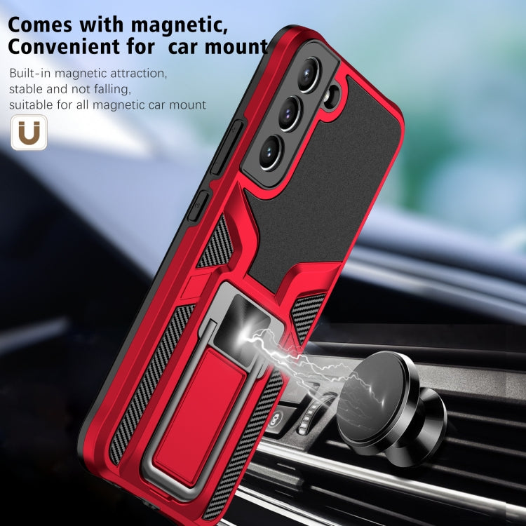 For Samsung Galaxy S22+ 5G Armor 2 in 1 PC + TPU Magnetic Phone Case