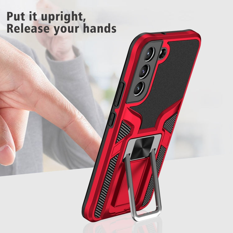 For Samsung Galaxy S22+ 5G Armor 2 in 1 PC + TPU Magnetic Phone Case