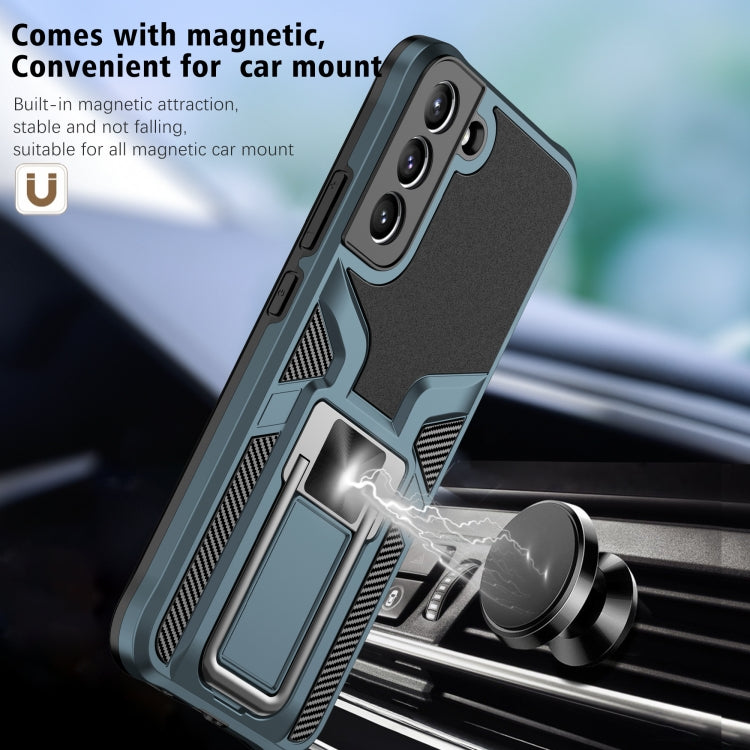 For Samsung Galaxy S22+ 5G Armor 2 in 1 PC + TPU Magnetic Phone Case