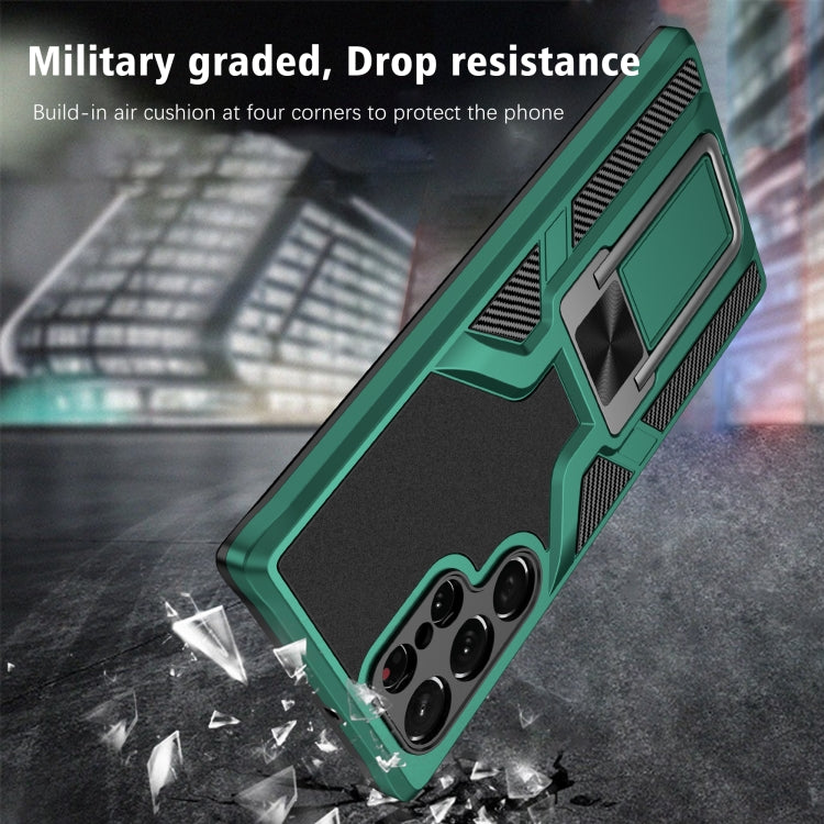 For Samsung Galaxy S22 Ultra 5G Armor 2 in 1 PC + TPU Magnetic Phone Case