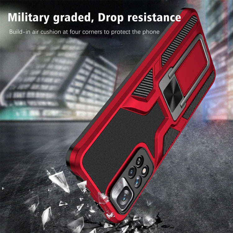For Xiaomi Redmi Note 11 Pro Armor 2 in 1 PC + TPU Magnetic Phone Case