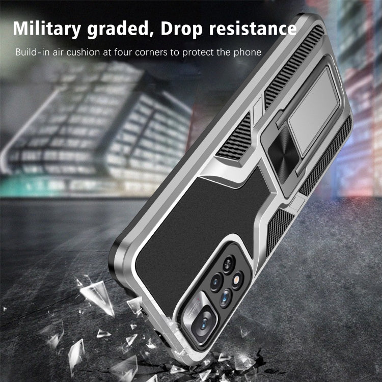 For Xiaomi Redmi Note 11 Pro Armor 2 in 1 PC + TPU Magnetic Phone Case