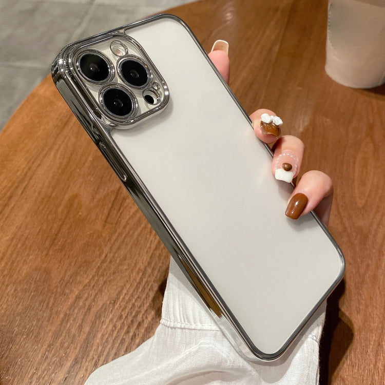 Electroplated Frosted Glass Phone Case For iPhone 12 Pro
