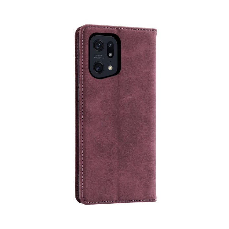 For OPPO Find X5 / X5 Pro Splicing Skin Feel Magnetic Leather Phone Case