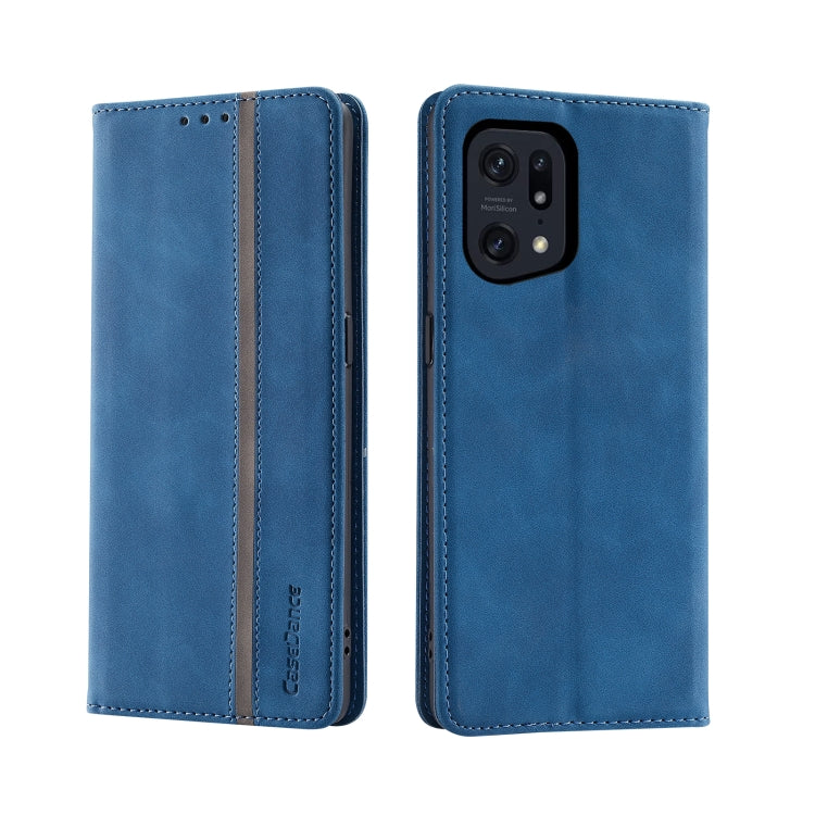 For OPPO Find X5 / X5 Pro Splicing Skin Feel Magnetic Leather Phone Case