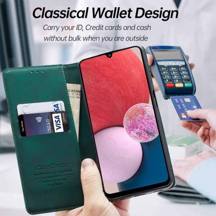 For Samsung Galaxy A13 4G Splicing Skin Feel Magnetic Leather Phone Case