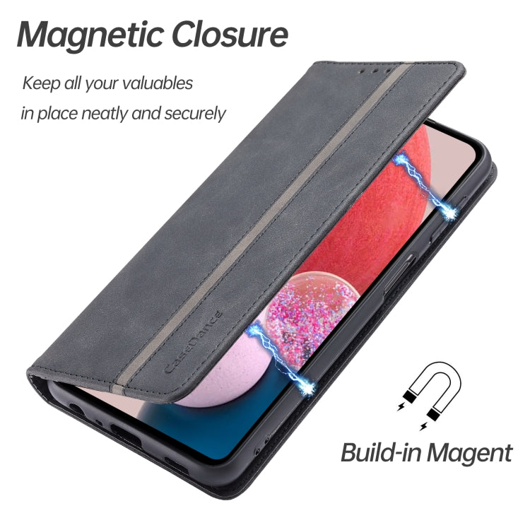 For Samsung Galaxy A13 4G Splicing Skin Feel Magnetic Leather Phone Case