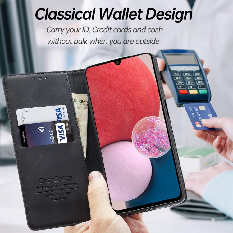 For Samsung Galaxy A13 4G Splicing Skin Feel Magnetic Leather Phone Case