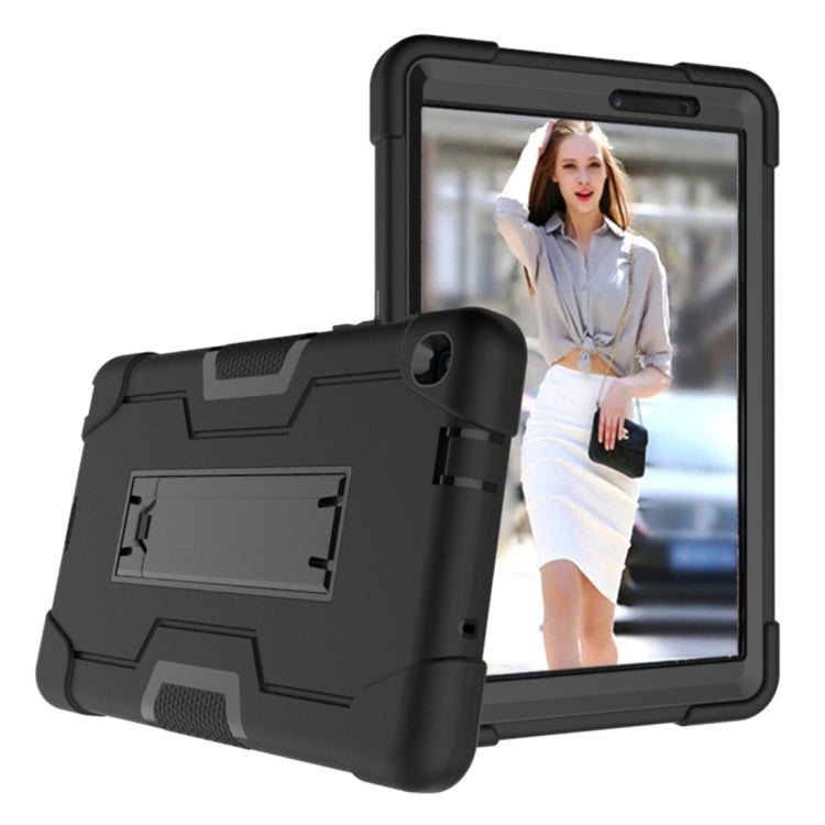For Galaxy Tab A 8.0 & S Pen (2019) P200 Contrast Color Silicone + PC Combination Case with Holder