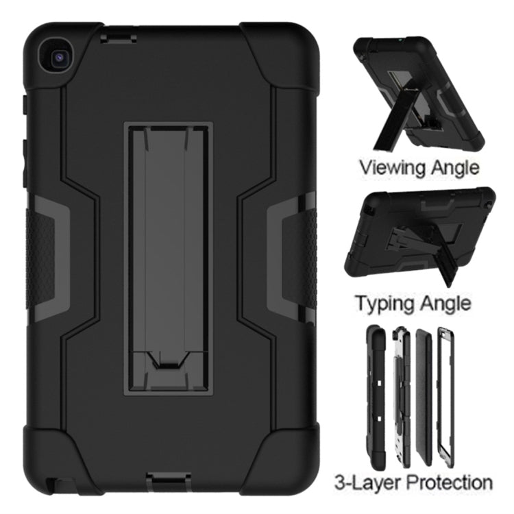 For Galaxy Tab A 8.0 & S Pen (2019) P200 Contrast Color Silicone + PC Combination Case with Holder