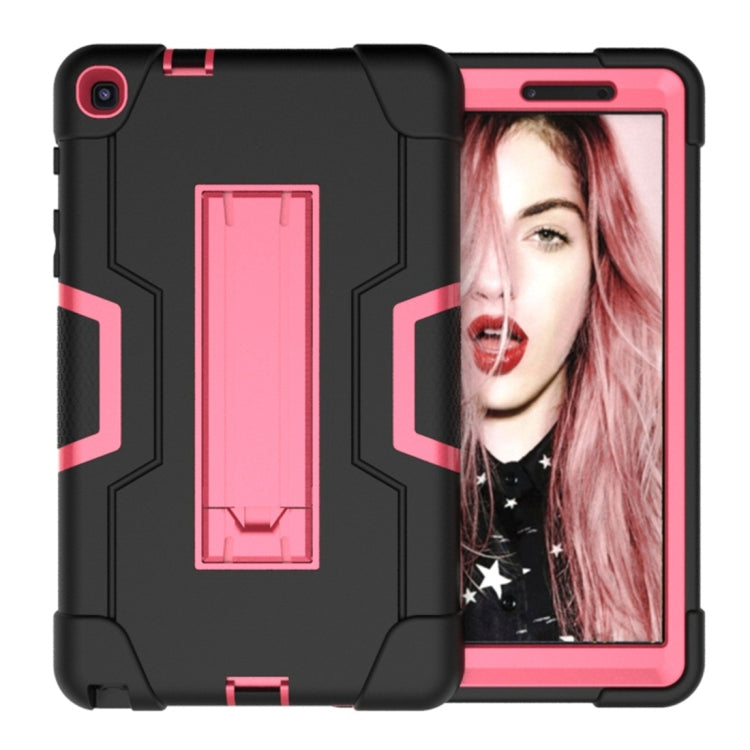 For Galaxy Tab A 8.0 & S Pen (2019) P200 Contrast Color Silicone + PC Combination Case with Holder