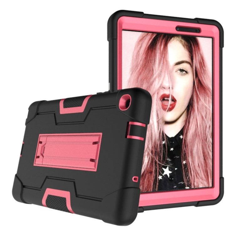 For Galaxy Tab A 8.0 & S Pen (2019) P200 Contrast Color Silicone + PC Combination Case with Holder