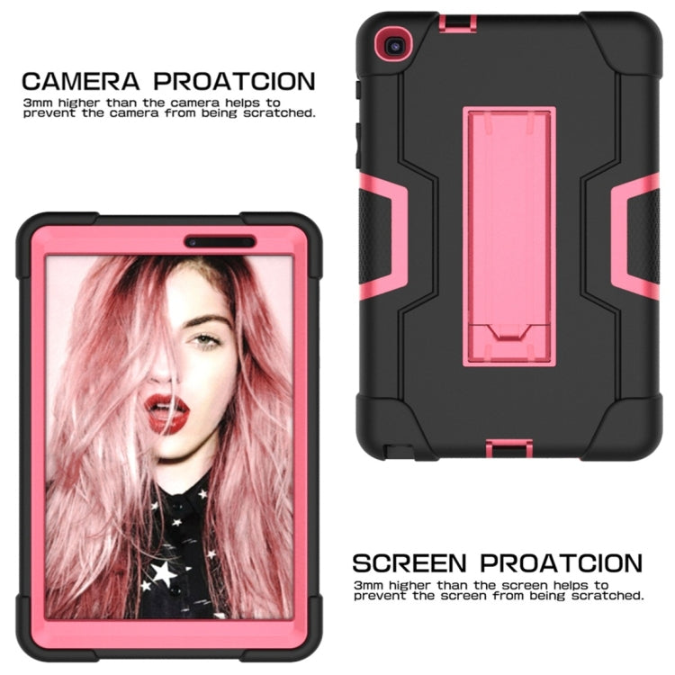 For Galaxy Tab A 8.0 & S Pen (2019) P200 Contrast Color Silicone + PC Combination Case with Holder