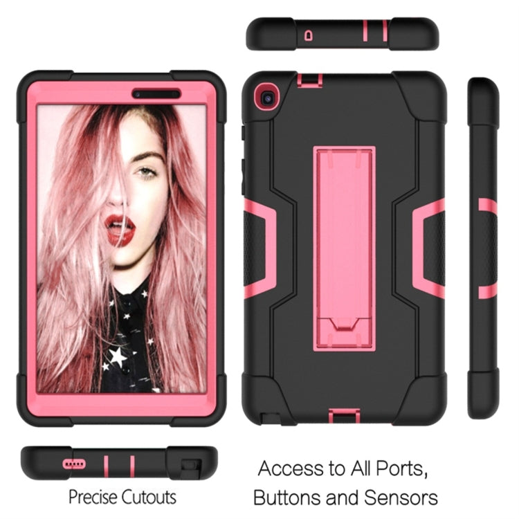 For Galaxy Tab A 8.0 & S Pen (2019) P200 Contrast Color Silicone + PC Combination Case with Holder