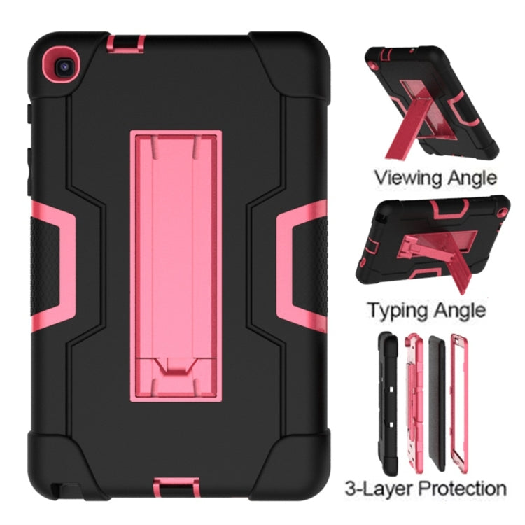 For Galaxy Tab A 8.0 & S Pen (2019) P200 Contrast Color Silicone + PC Combination Case with Holder