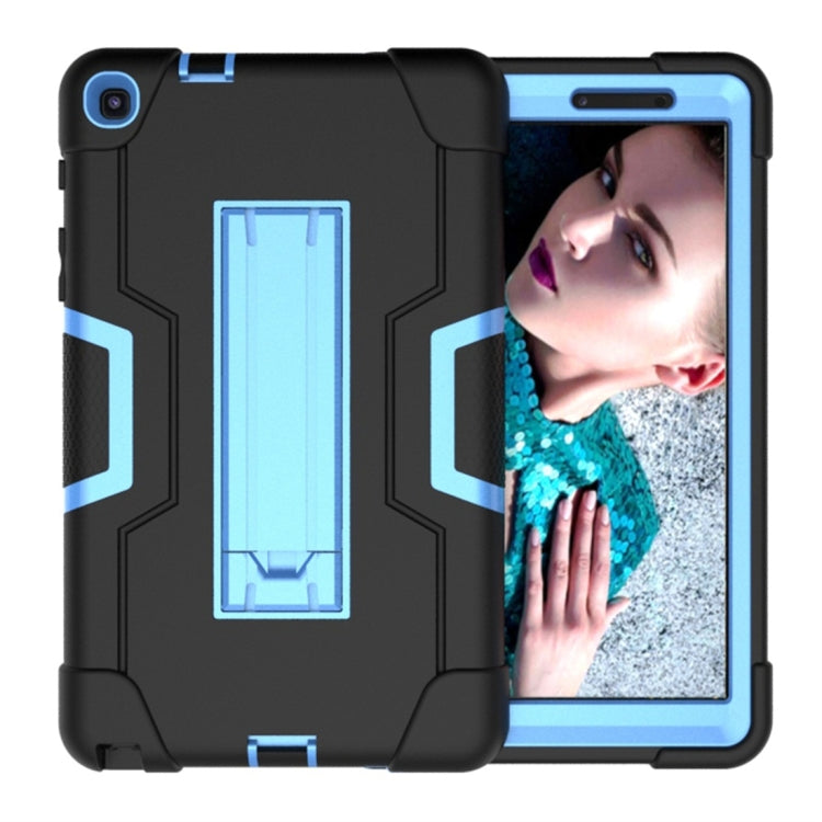 For Galaxy Tab A 8.0 & S Pen (2019) P200 Contrast Color Silicone + PC Combination Case with Holder