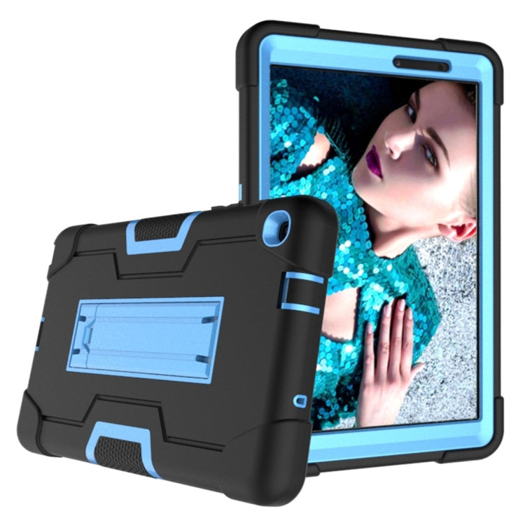 For Galaxy Tab A 8.0 & S Pen (2019) P200 Contrast Color Silicone + PC Combination Case with Holder