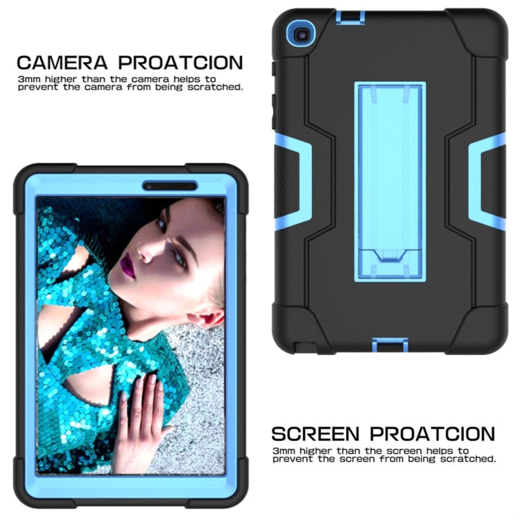 For Galaxy Tab A 8.0 & S Pen (2019) P200 Contrast Color Silicone + PC Combination Case with Holder