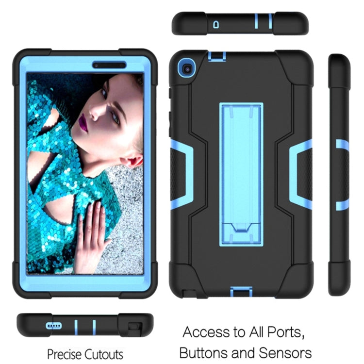 For Galaxy Tab A 8.0 & S Pen (2019) P200 Contrast Color Silicone + PC Combination Case with Holder