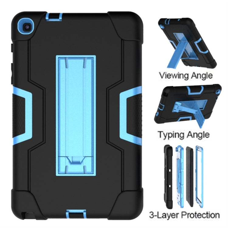 For Galaxy Tab A 8.0 & S Pen (2019) P200 Contrast Color Silicone + PC Combination Case with Holder