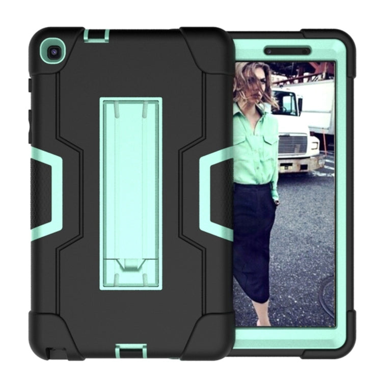 For Galaxy Tab A 8.0 & S Pen (2019) P200 Contrast Color Silicone + PC Combination Case with Holder