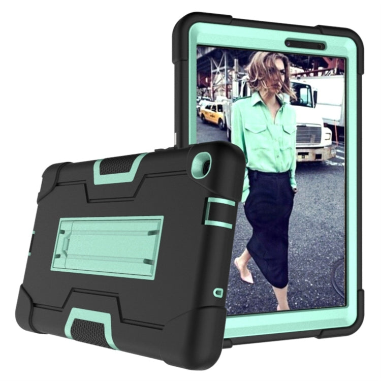 For Galaxy Tab A 8.0 & S Pen (2019) P200 Contrast Color Silicone + PC Combination Case with Holder