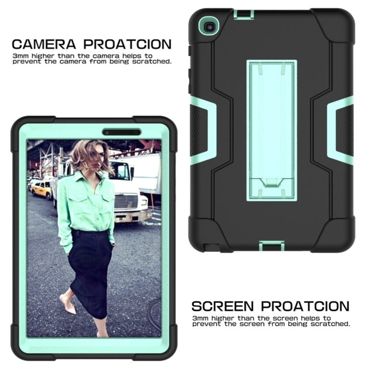 For Galaxy Tab A 8.0 & S Pen (2019) P200 Contrast Color Silicone + PC Combination Case with Holder