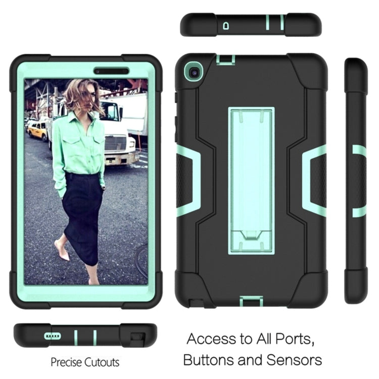 For Galaxy Tab A 8.0 & S Pen (2019) P200 Contrast Color Silicone + PC Combination Case with Holder