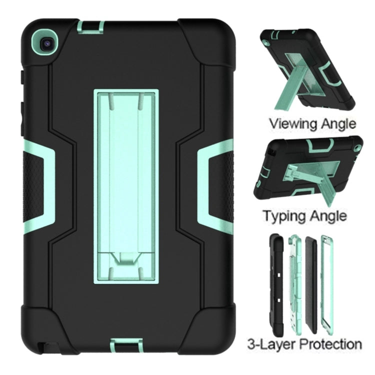 For Galaxy Tab A 8.0 & S Pen (2019) P200 Contrast Color Silicone + PC Combination Case with Holder