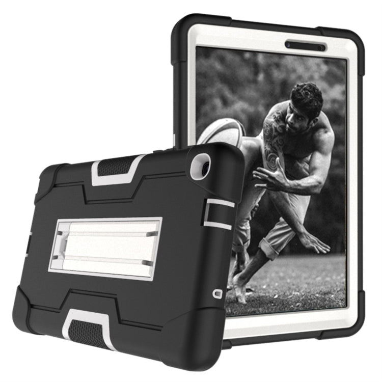 For Galaxy Tab A 8.0 & S Pen (2019) P200 Contrast Color Silicone + PC Combination Case with Holder