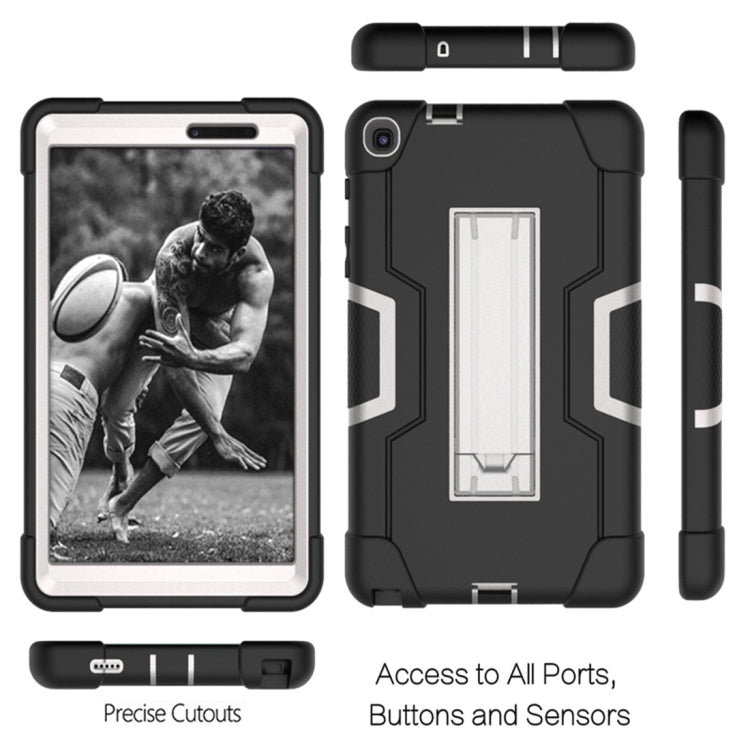 For Galaxy Tab A 8.0 & S Pen (2019) P200 Contrast Color Silicone + PC Combination Case with Holder