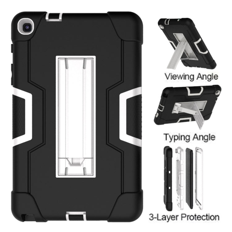 For Galaxy Tab A 8.0 & S Pen (2019) P200 Contrast Color Silicone + PC Combination Case with Holder