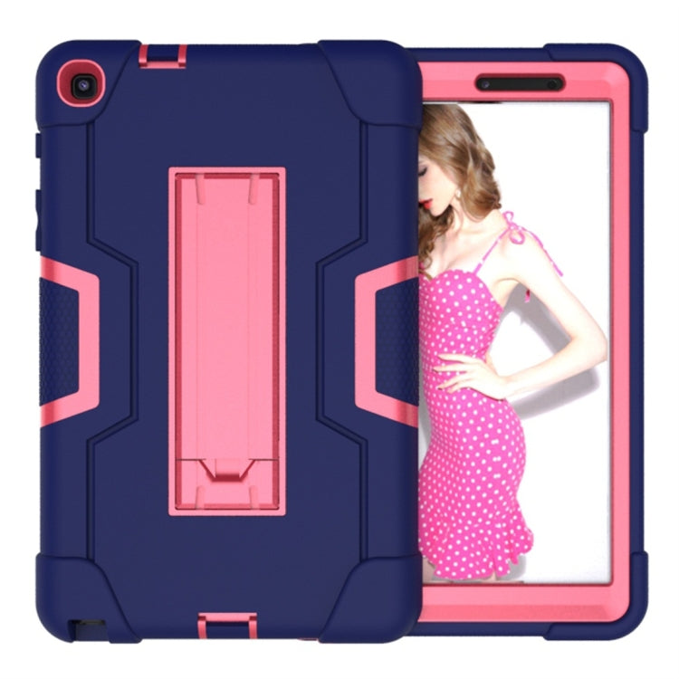 For Galaxy Tab A 8.0 & S Pen (2019) P200 Contrast Color Silicone + PC Combination Case with Holder