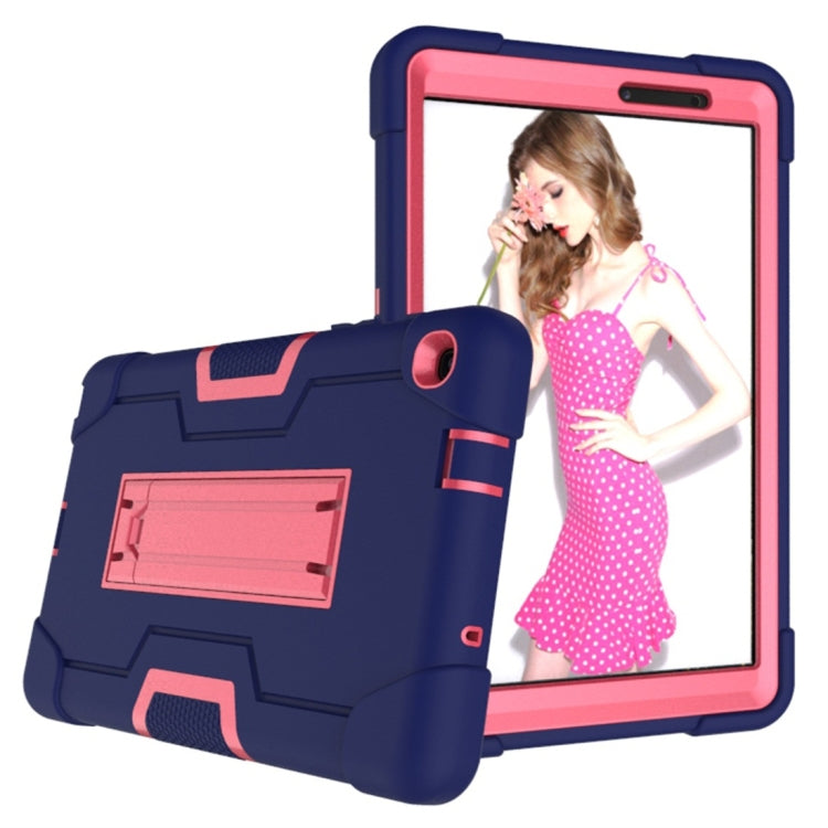 For Galaxy Tab A 8.0 & S Pen (2019) P200 Contrast Color Silicone + PC Combination Case with Holder