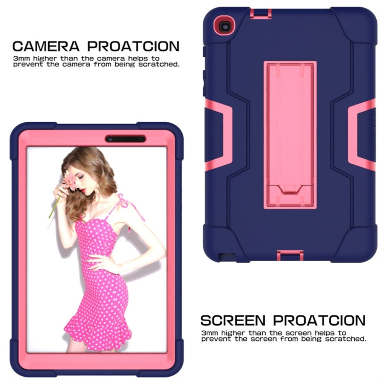 For Galaxy Tab A 8.0 & S Pen (2019) P200 Contrast Color Silicone + PC Combination Case with Holder