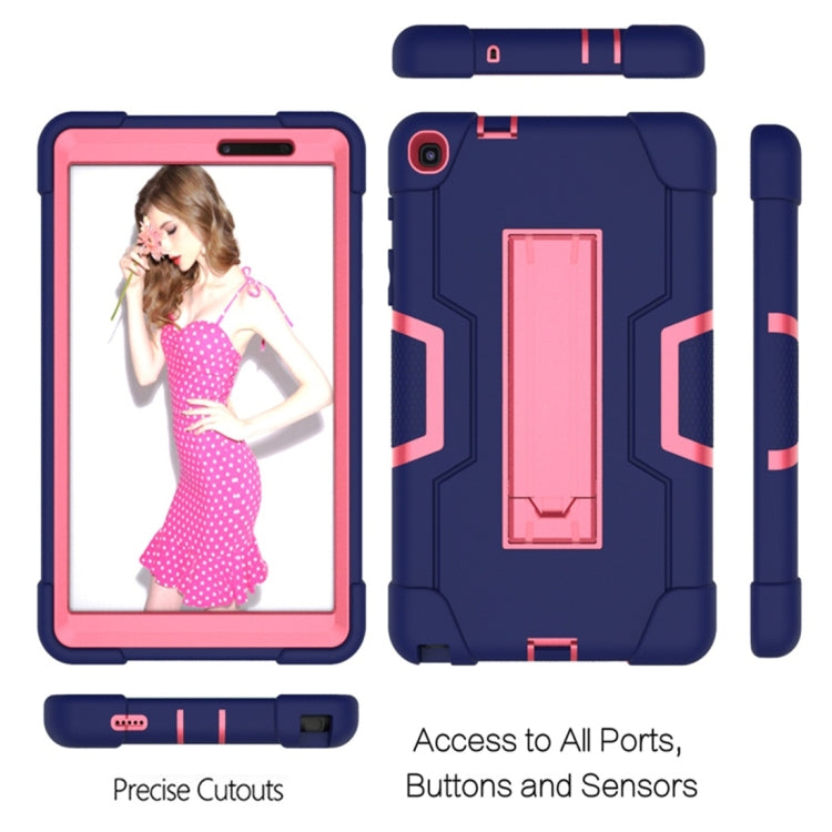 For Galaxy Tab A 8.0 & S Pen (2019) P200 Contrast Color Silicone + PC Combination Case with Holder
