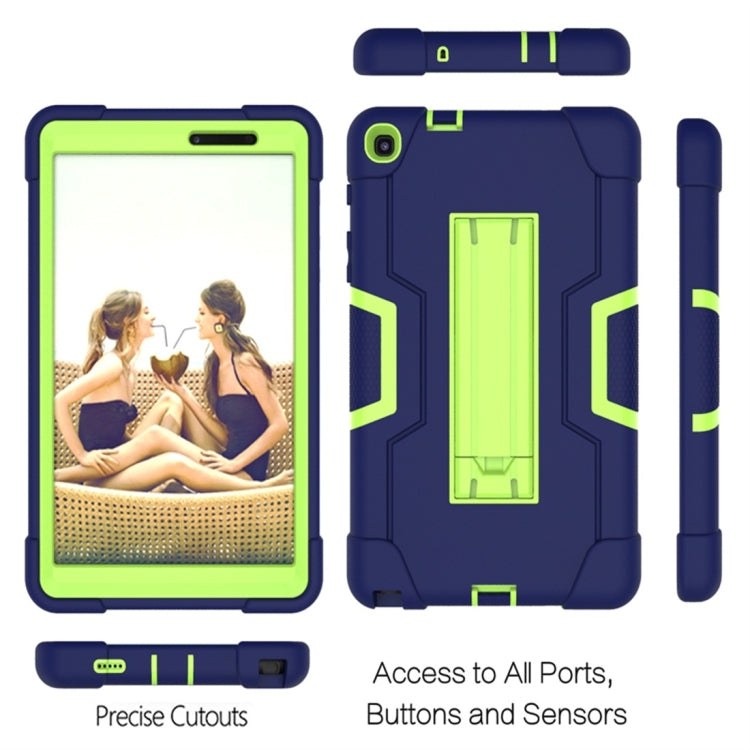 For Galaxy Tab A 8.0 & S Pen (2019) P200 Contrast Color Silicone + PC Combination Case with Holder