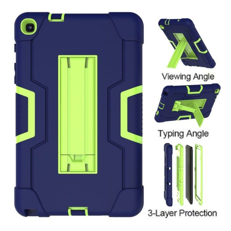 For Galaxy Tab A 8.0 & S Pen (2019) P200 Contrast Color Silicone + PC Combination Case with Holder