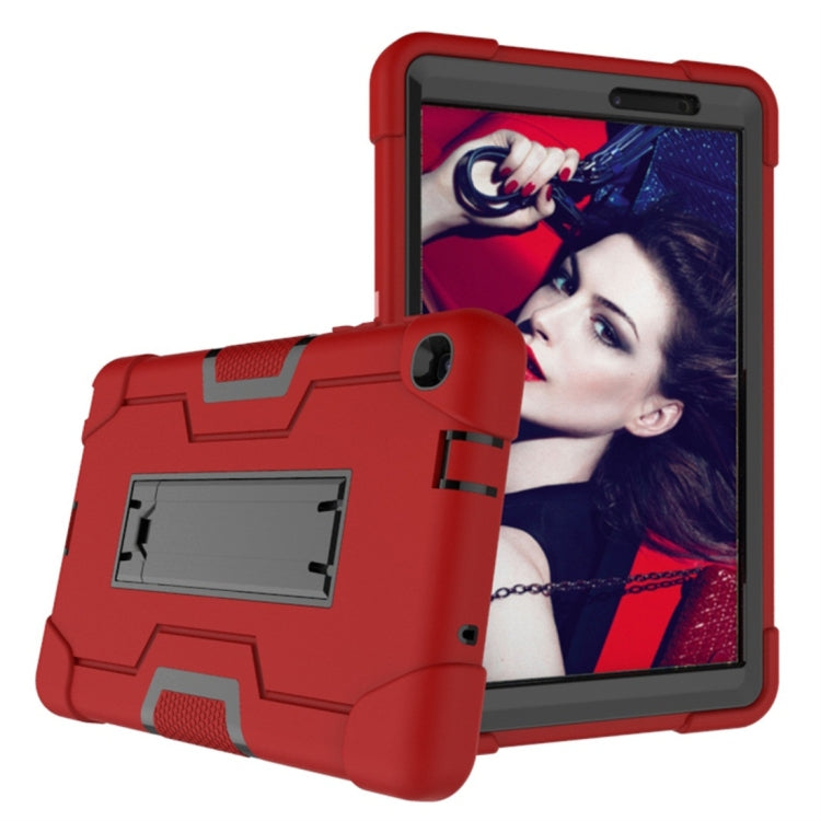 For Galaxy Tab A 8.0 & S Pen (2019) P200 Contrast Color Silicone + PC Combination Case with Holder