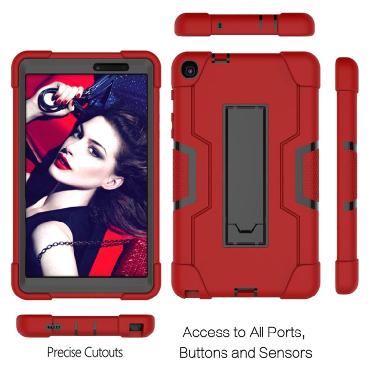 For Galaxy Tab A 8.0 & S Pen (2019) P200 Contrast Color Silicone + PC Combination Case with Holder